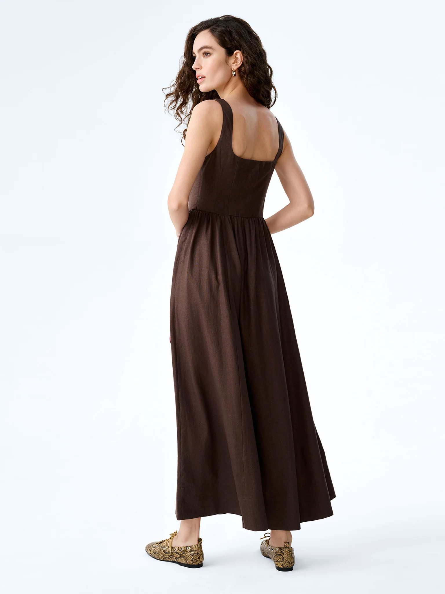 Suri Dress in Chocolate - Image 3