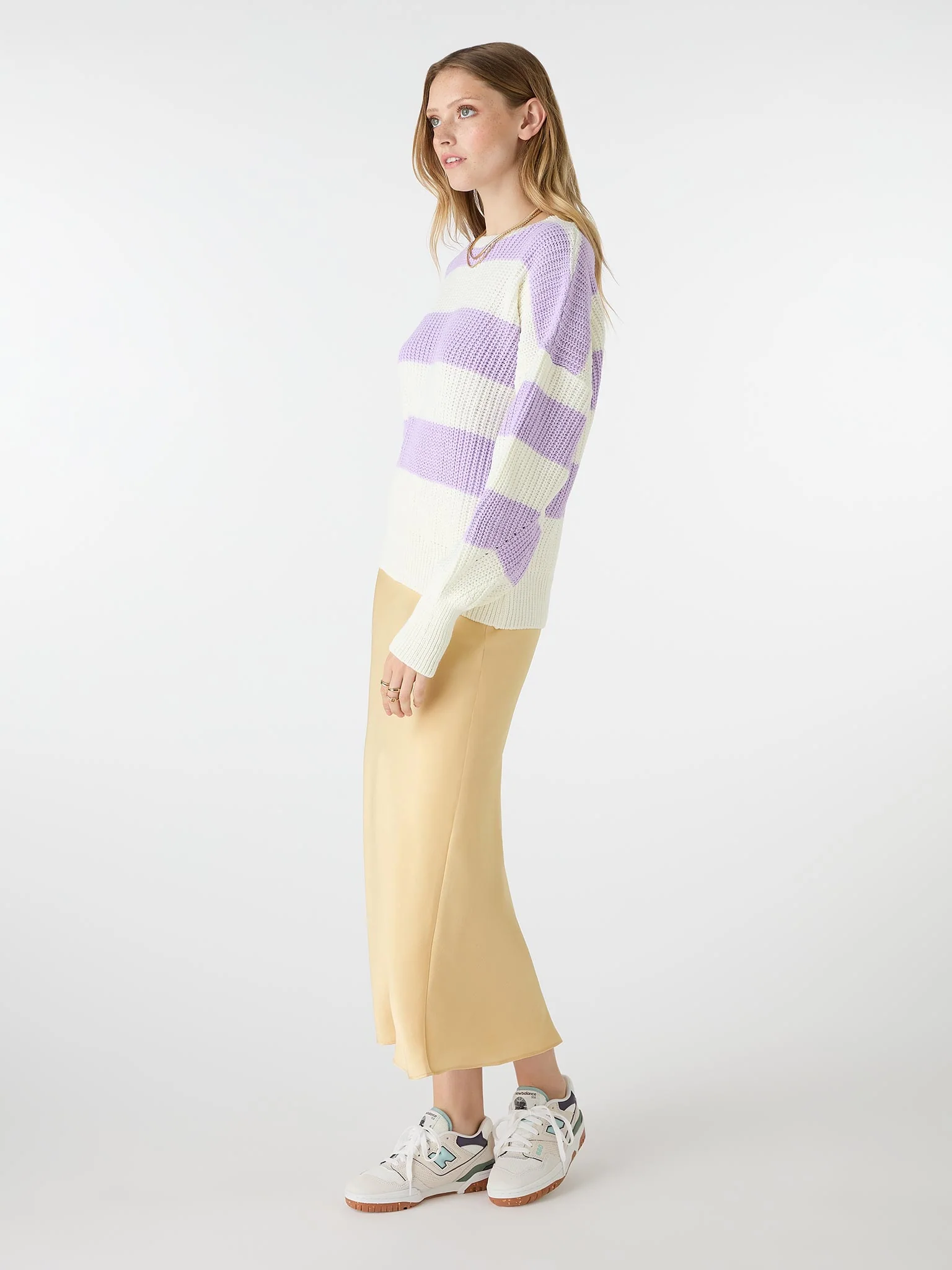 Susie Stripe Jumper in Lilac - Image 3