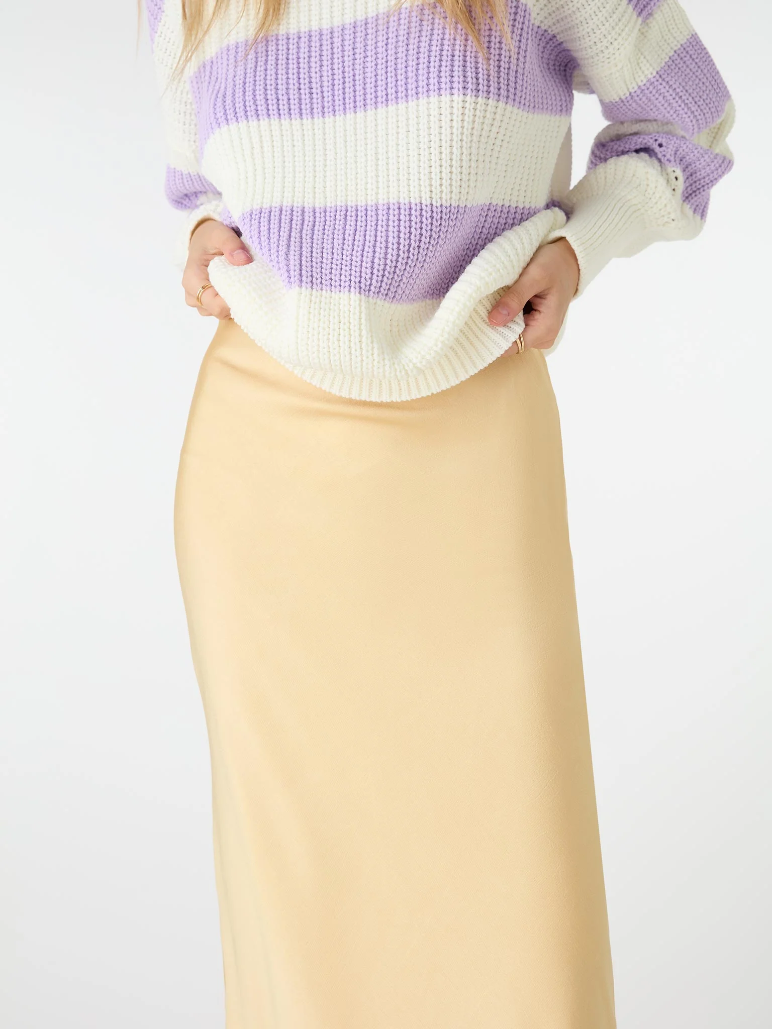 Susie Stripe Jumper in Lilac - Image 5