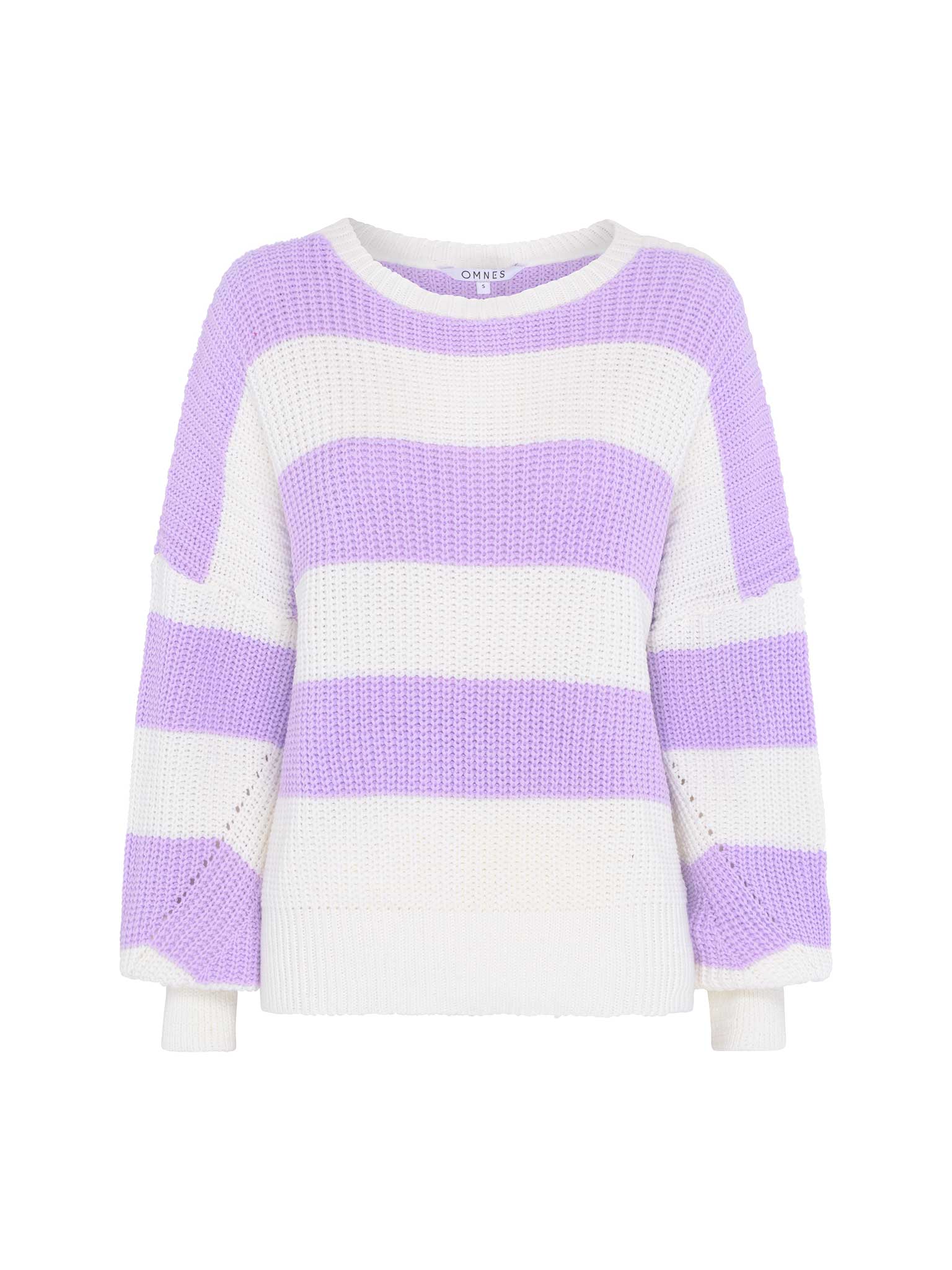 Susie Stripe Jumper in Lilac - Image 6