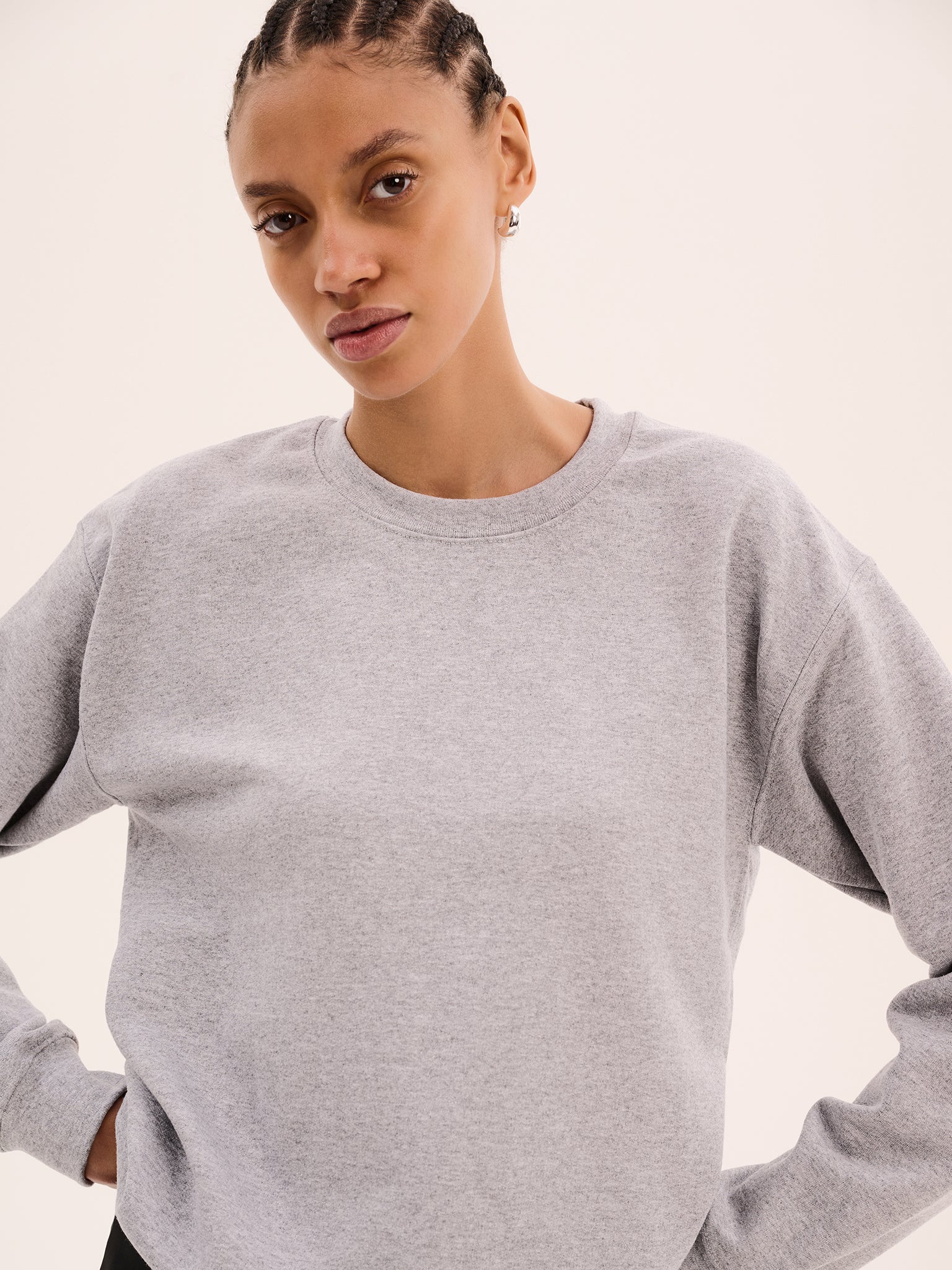 Billie Sweatshirt in Grey Marl - Image 4