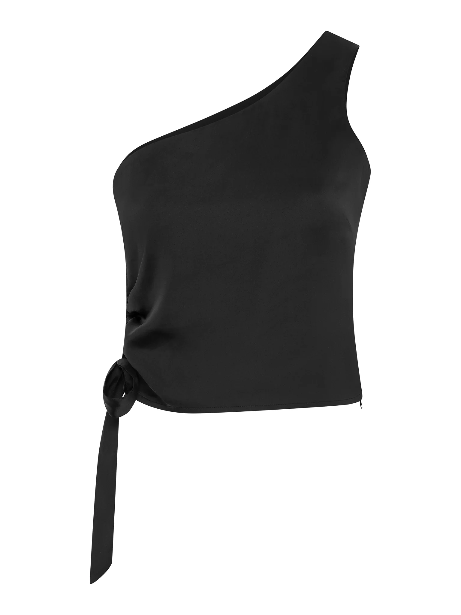 Sweeny One Shoulder Top in Black - Image 5