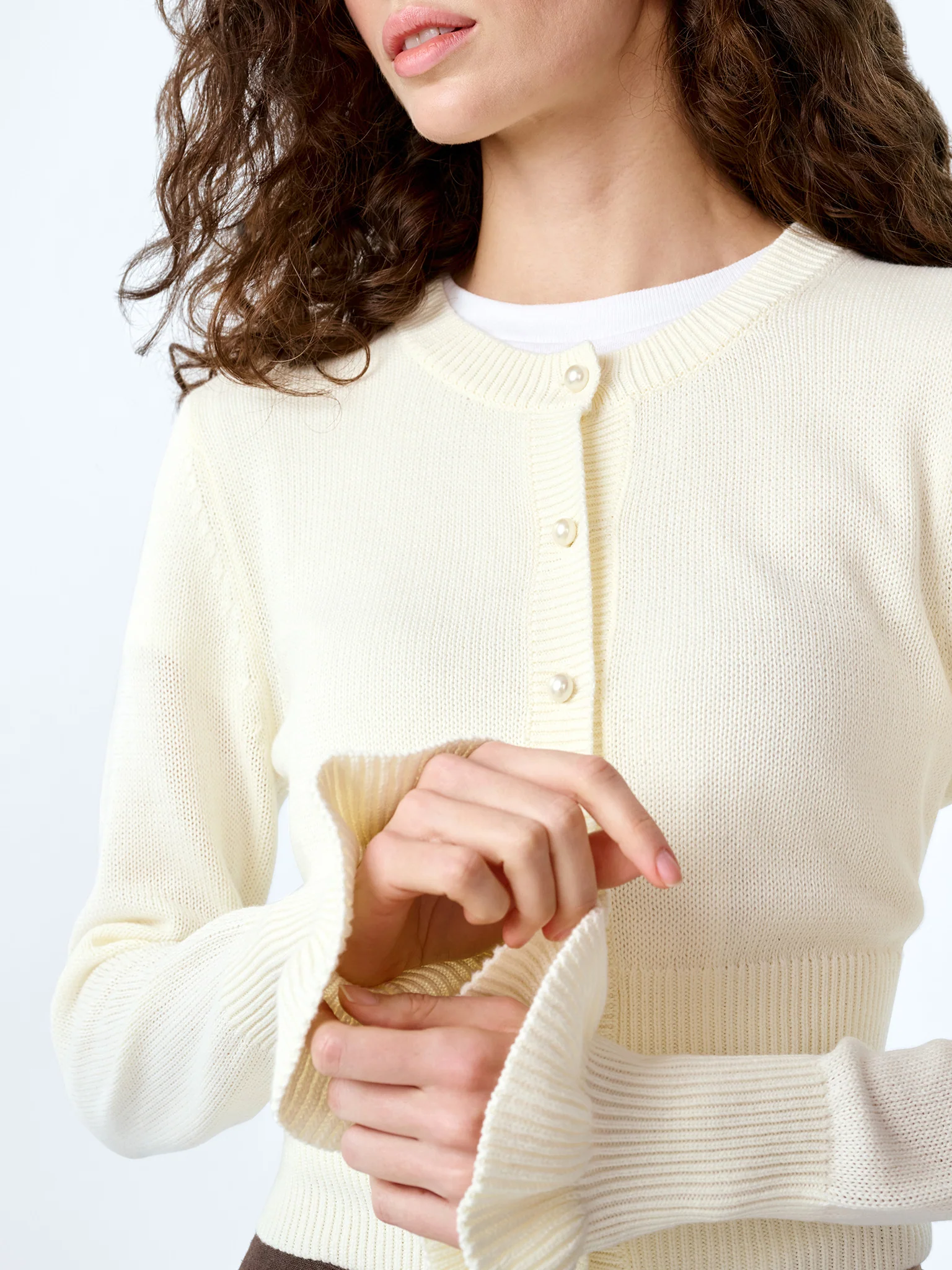 Sylvie Cardigan in White - Image 4