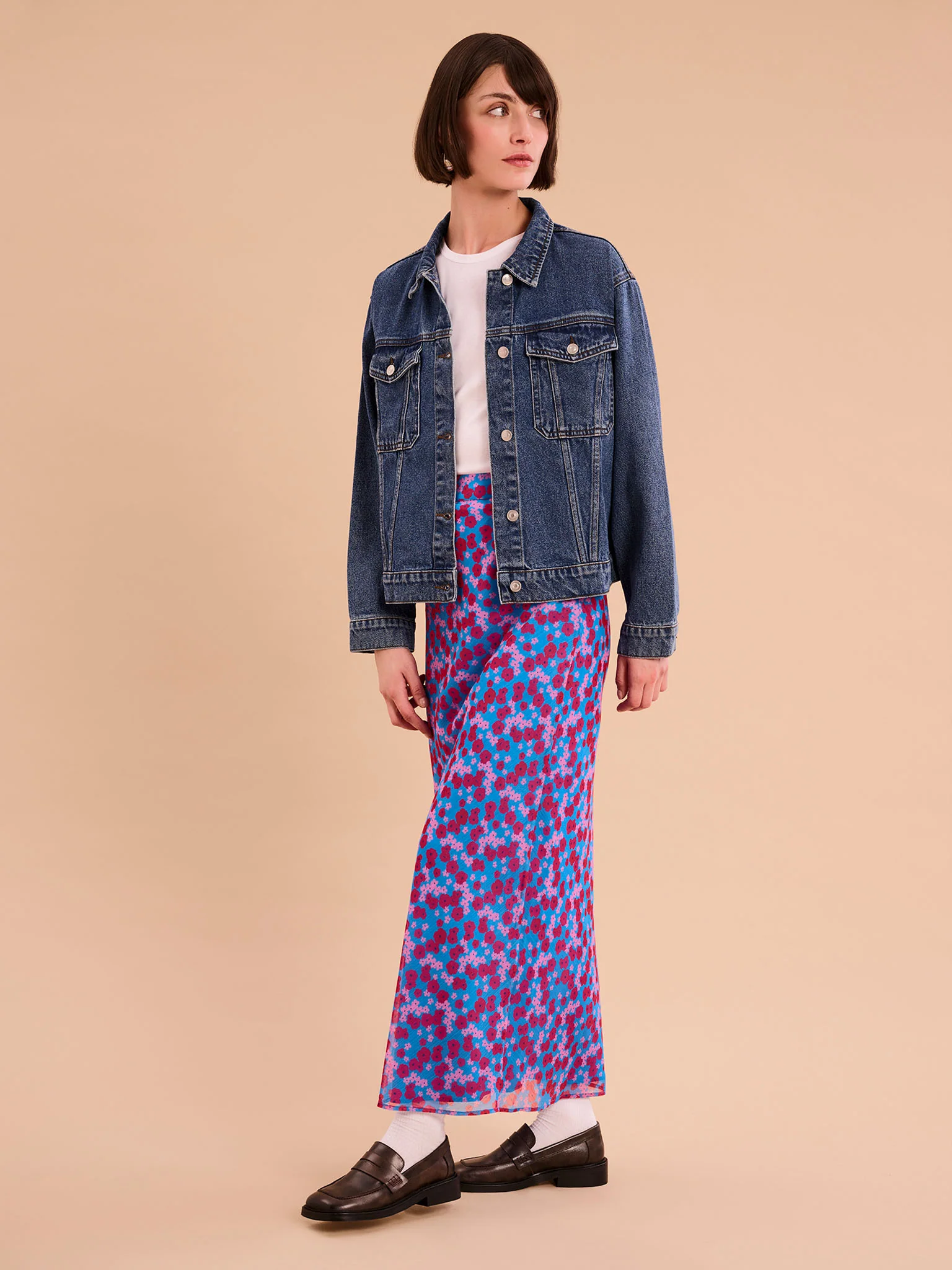 Tabitha Maxi Skirt in Multi Floral - Image 4
