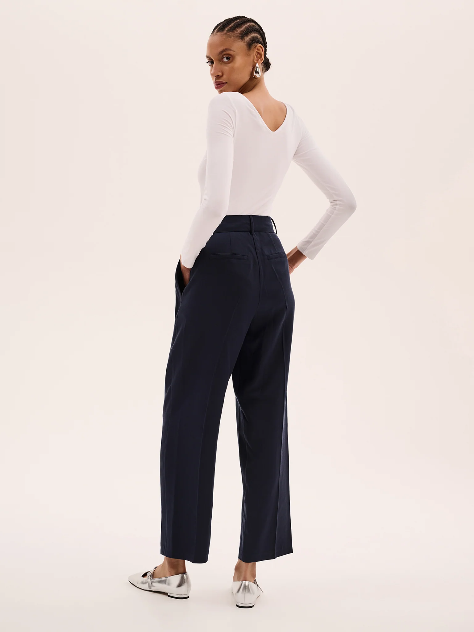 Cinnamon Tall Trouser in Navy - Image 3