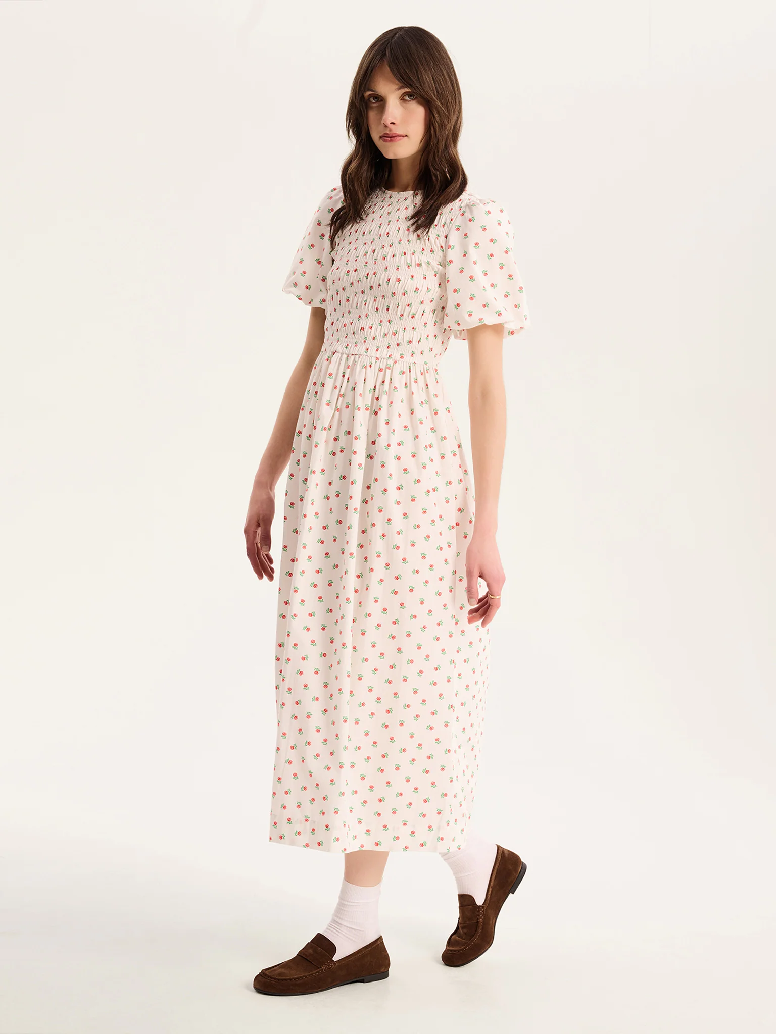 Terri Midi Dress in White - Image 2