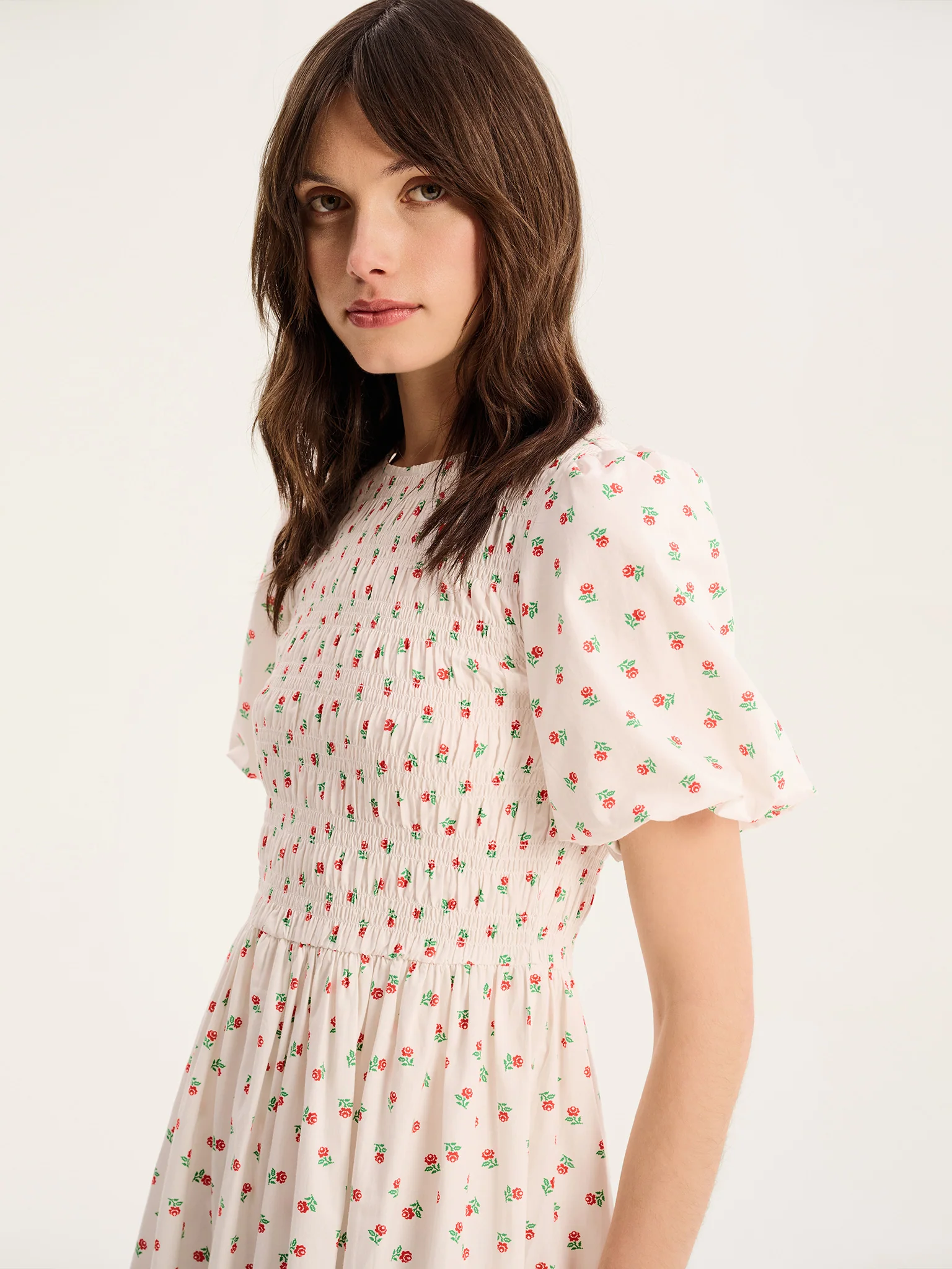 Terri Midi Dress in White - Image 3