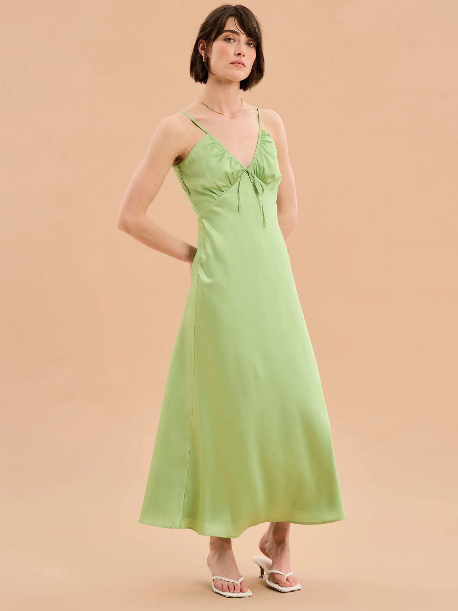 Trudy Dress in Pistachio - Image 2