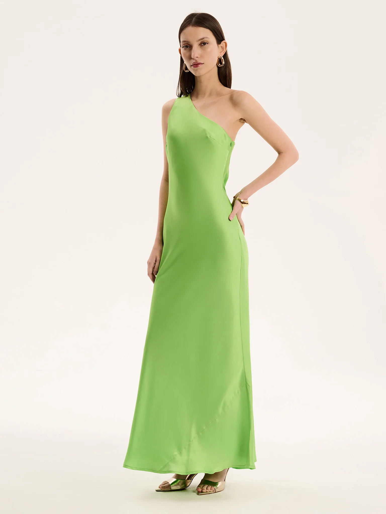 Uma Dress in Lime Green - Image 3
