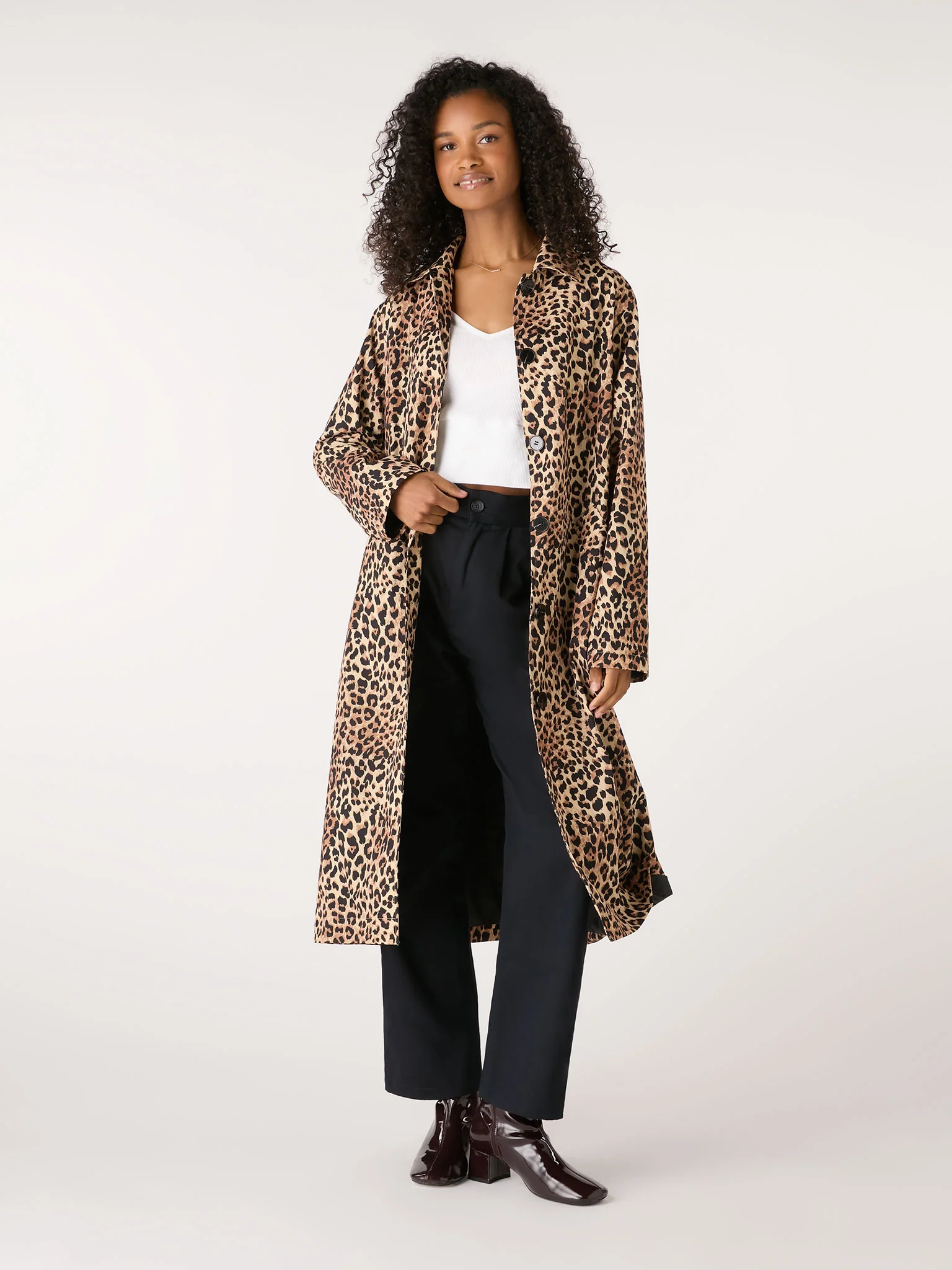 Valencia Cheetah Printed Trench - Image 3