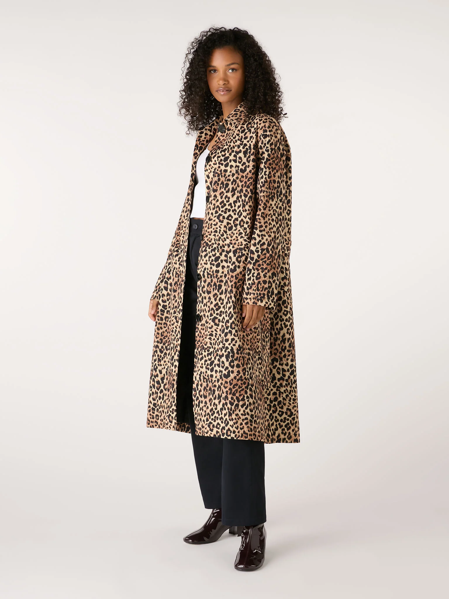 Valencia Cheetah Printed Trench - Image 4