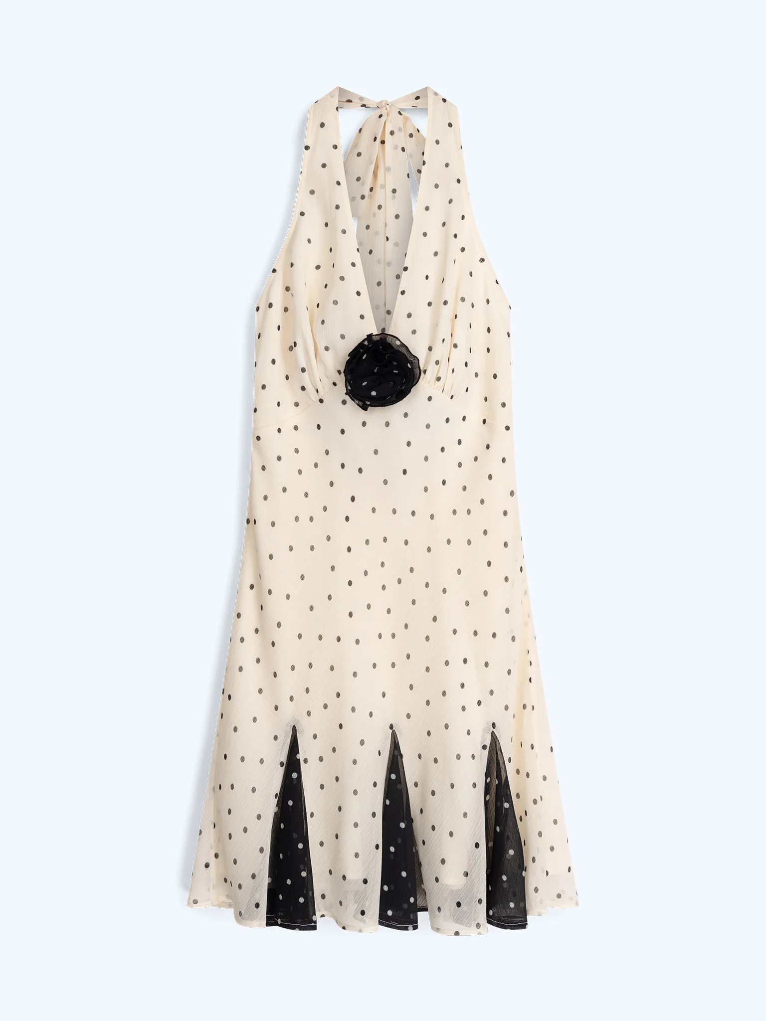 Vivi Mini Dress in White Polka Dot - Image 6