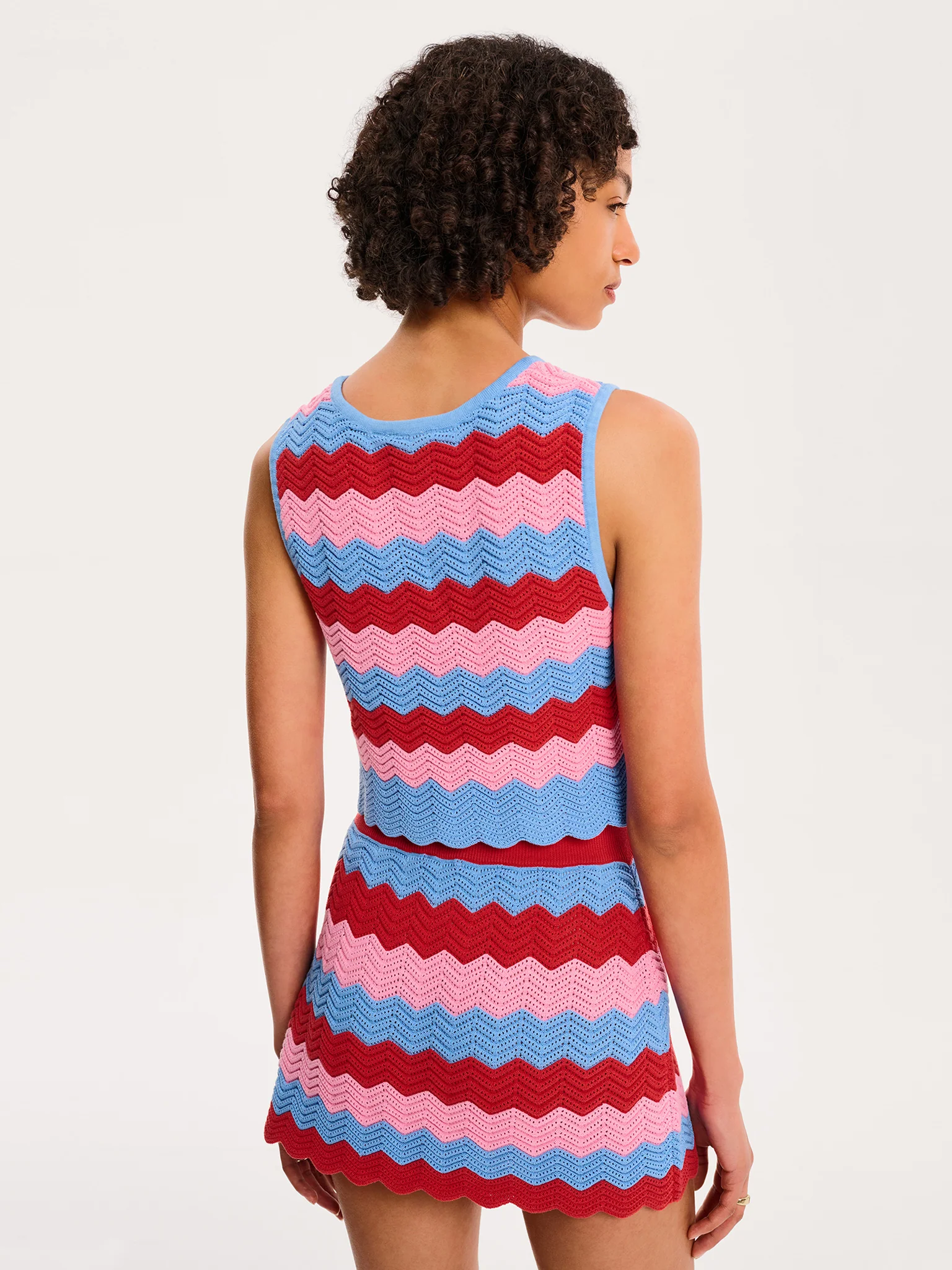 Wilma Top in Blue and Pink - Image 3