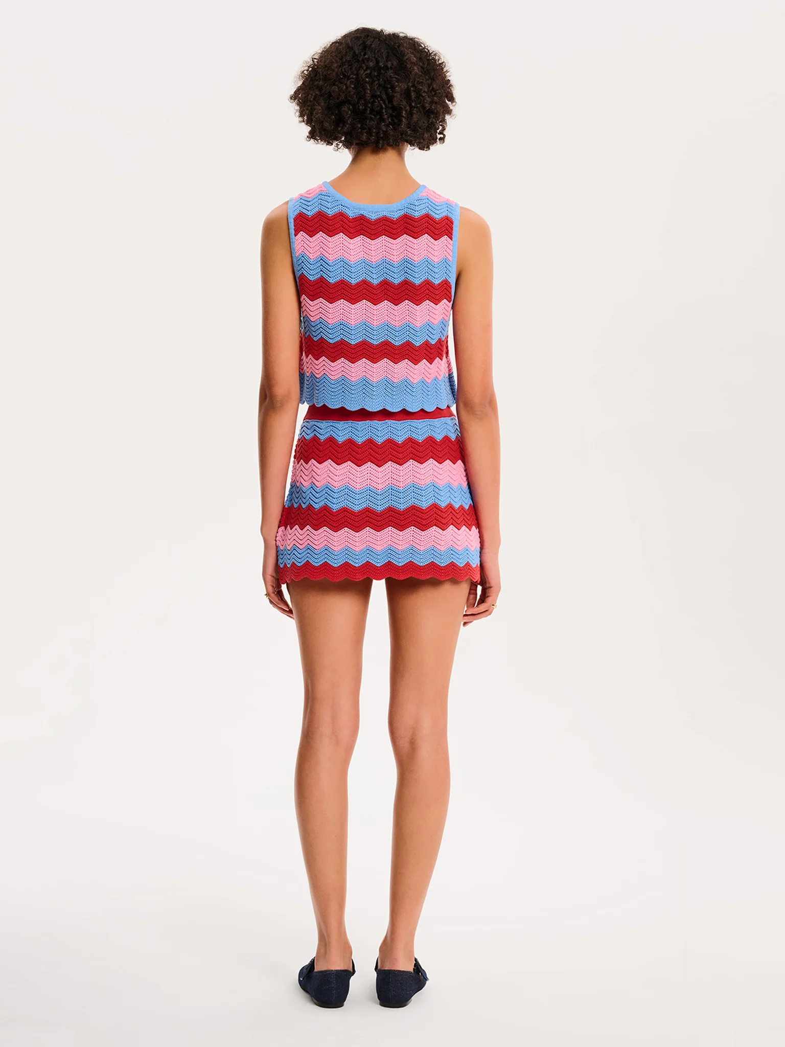Wilma Top in Blue and Pink - Image 4