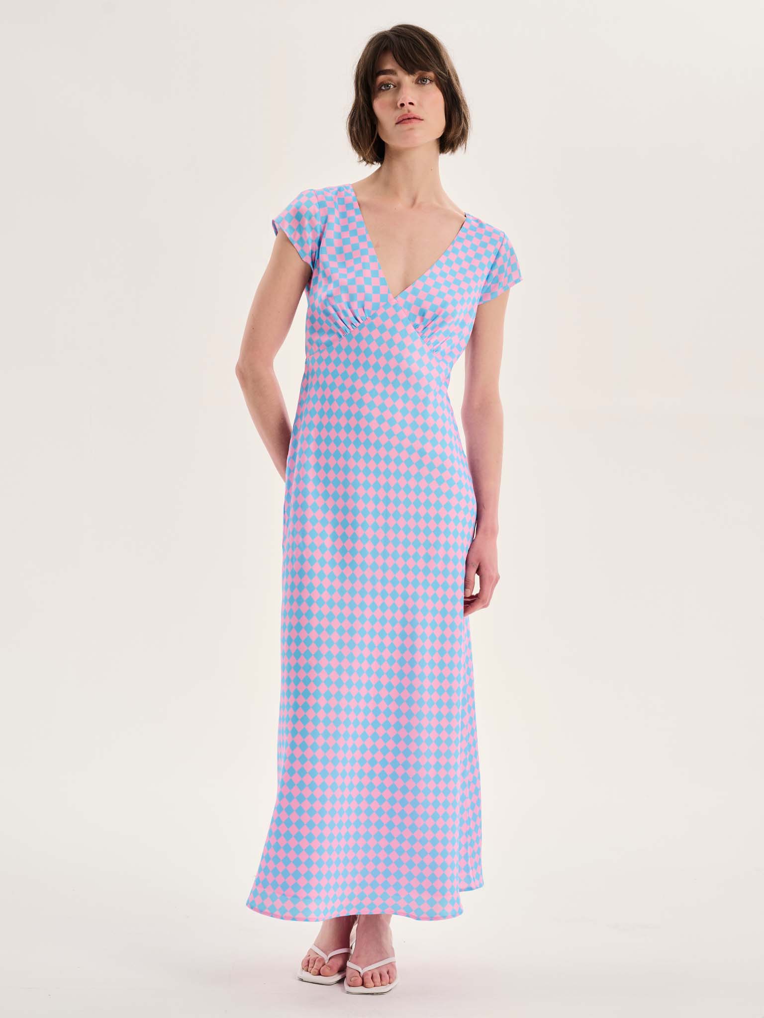 Woolf Dress in Chequerboard Print - Image 2