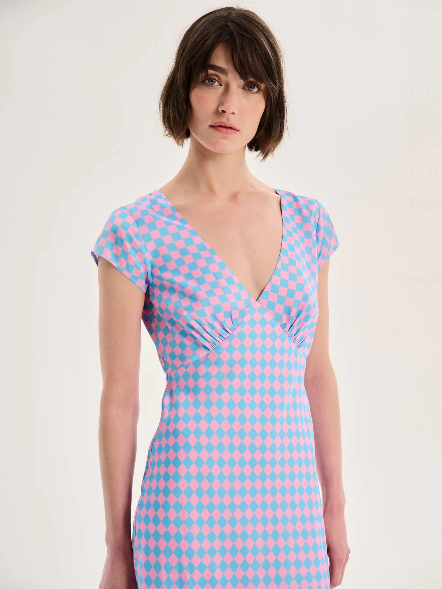 Woolf Dress in Chequerboard Print - Image 3