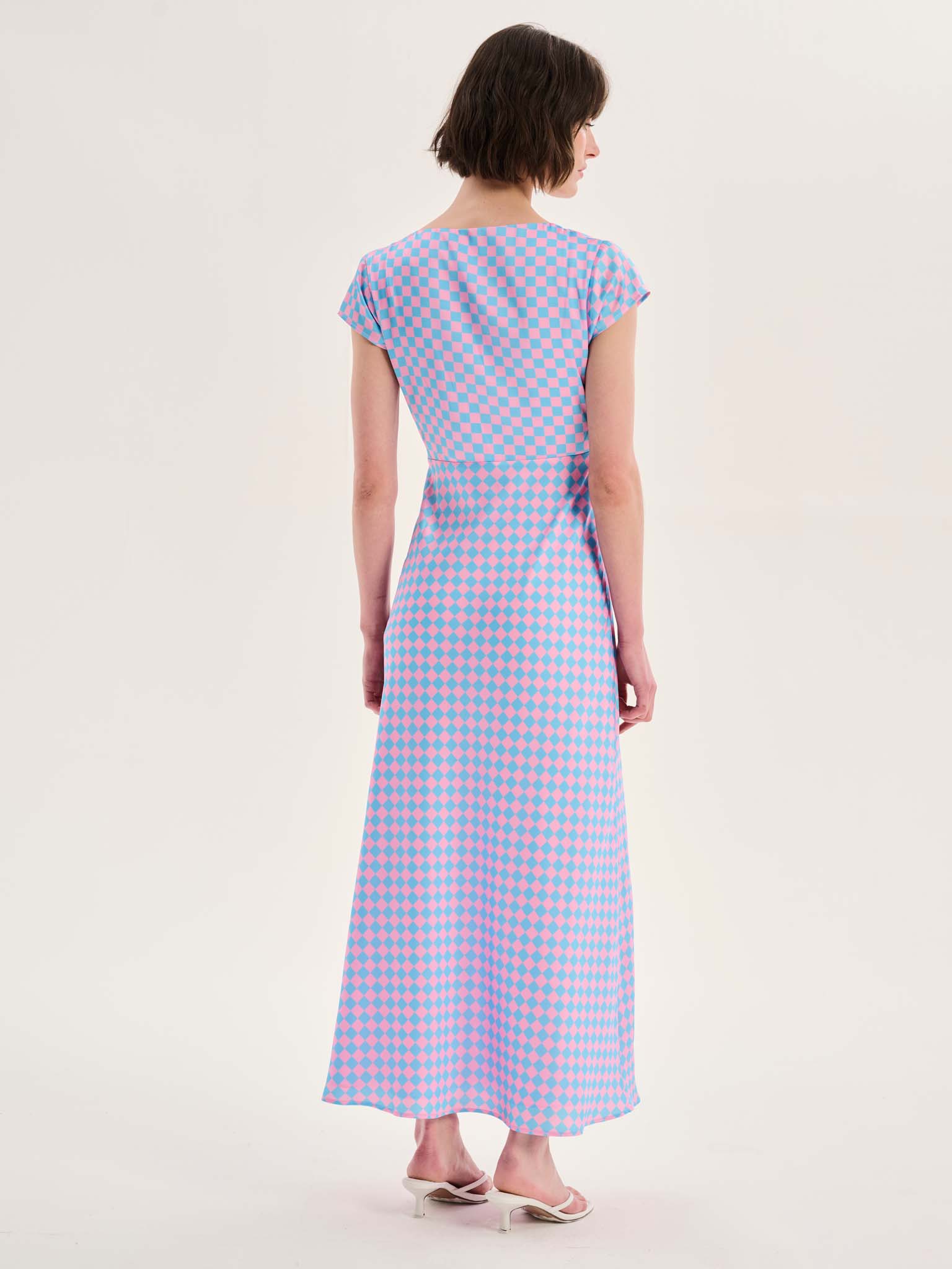 Woolf Dress in Chequerboard Print - Image 4