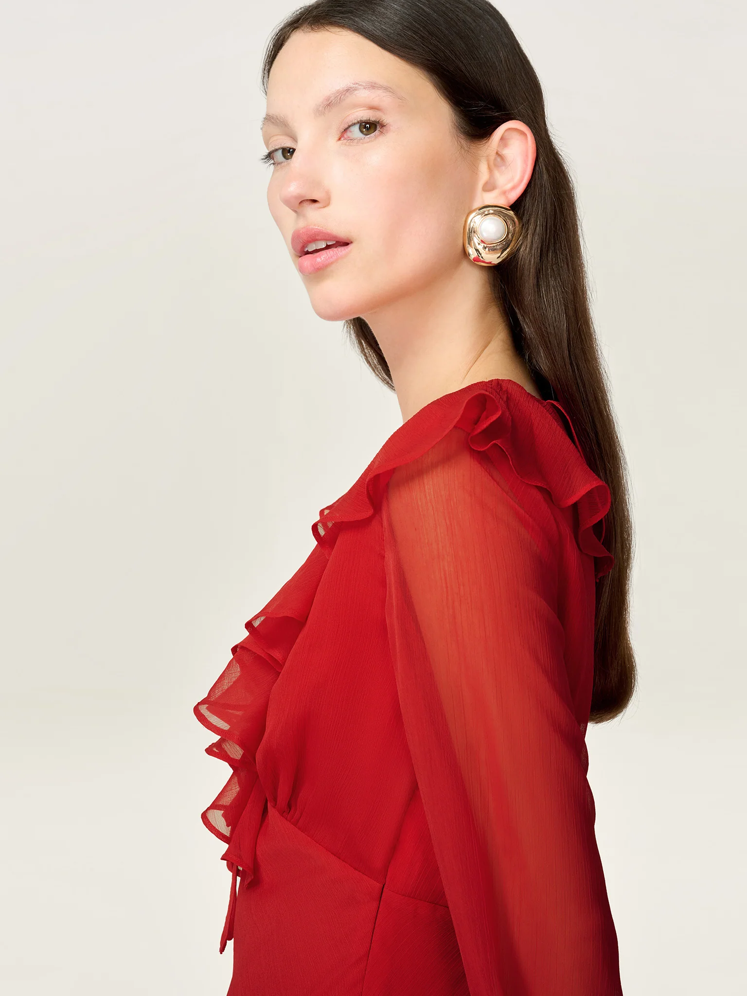 Yvette Dress in Barbados Cherry - Image 3